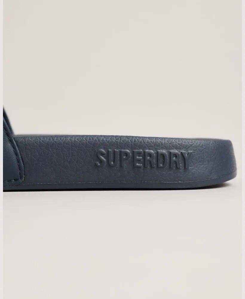 superdry Code Core Pool Sliders ciabatte da piscina imbottite Deep Navy/Optic 5/5