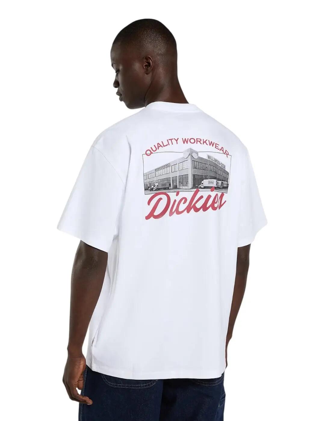 T-Shirt für Herren Dickies Wellsville Weiß. 2/4
