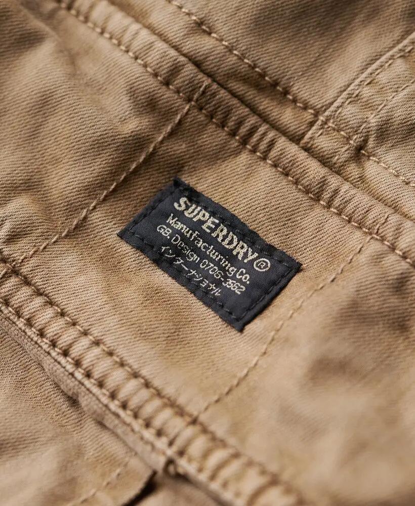 superdry Spodnie Cargo Core z bawełną elastyczną — Tan Khaki 7/7
