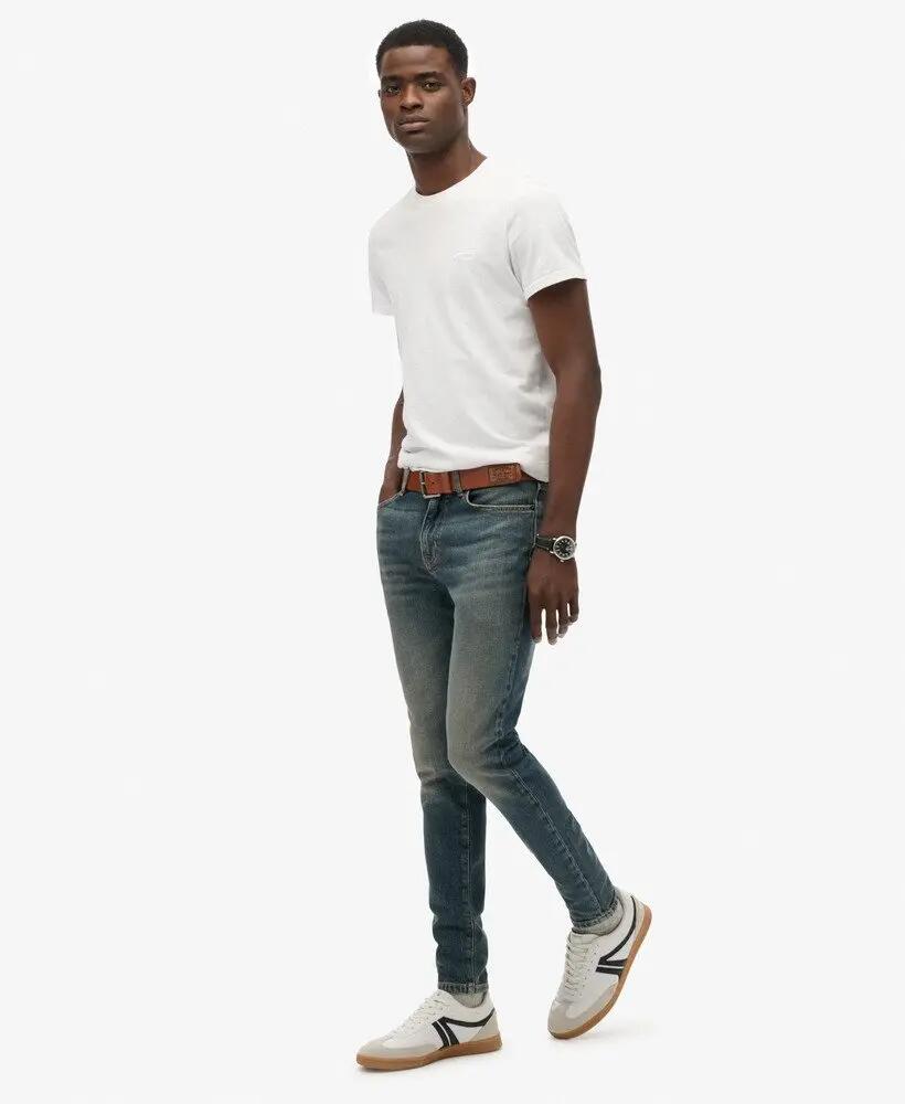 superdry Jeans Vintage Skinny em algodão orgânico — Storm Blue 5/6