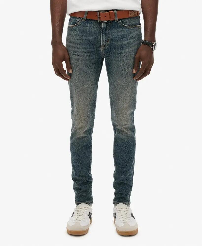 superdry Jeans Vintage Skinny em algodão orgânico — Storm Blue 3/6