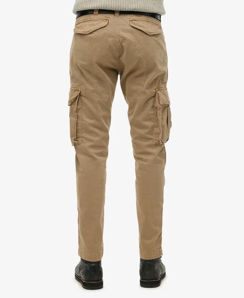 superdry Spodnie Cargo Core z bawełną elastyczną — Tan Khaki 3/7