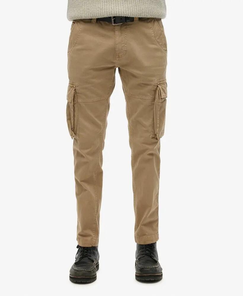 superdry Spodnie Cargo Core z bawełną elastyczną — Tan Khaki 2/7