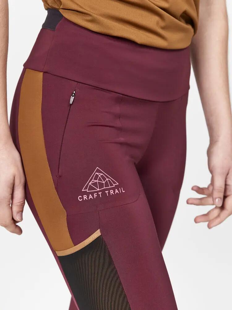 craft PRO Trail Tights W — calças trail em poliamida reciclada 5/6