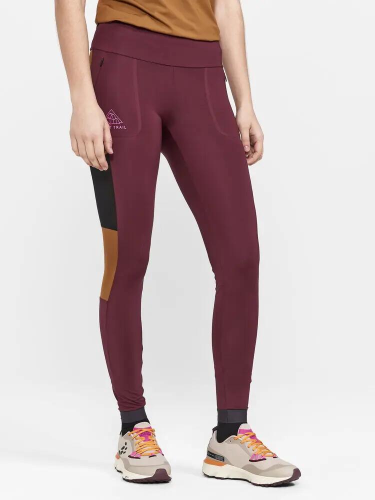 craft PRO Trail Tights W — calças trail em poliamida reciclada 4/6