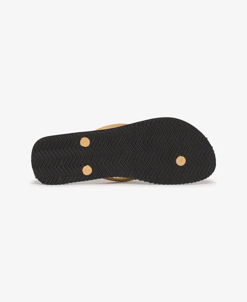 superdry Chinelos Code Essential em borracha – Preto/Ouro Metálico 7/7