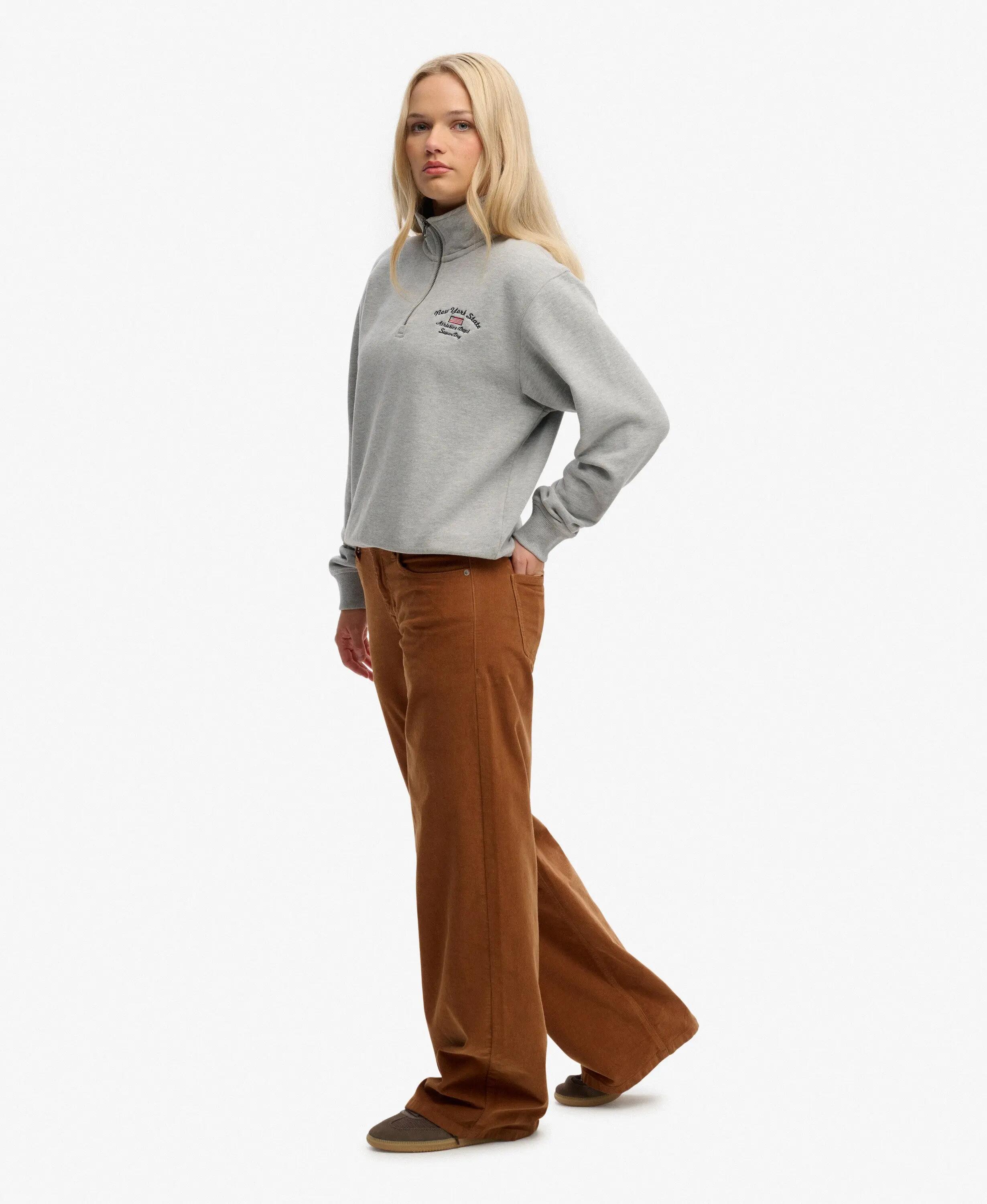 superdry Pantalon Mini Corduroy Taille Mi-haute Coupe Baggy 5/7