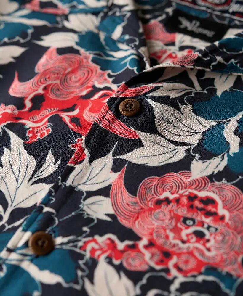 superdry The Merchant Store Hawaiian Shirt aus 100% Modal mit Allover-Print 6/7