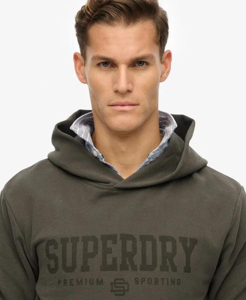 superdry Core Sport Hoodie camisola com capuz 100% cotton VINTAGE BLACK 3/4