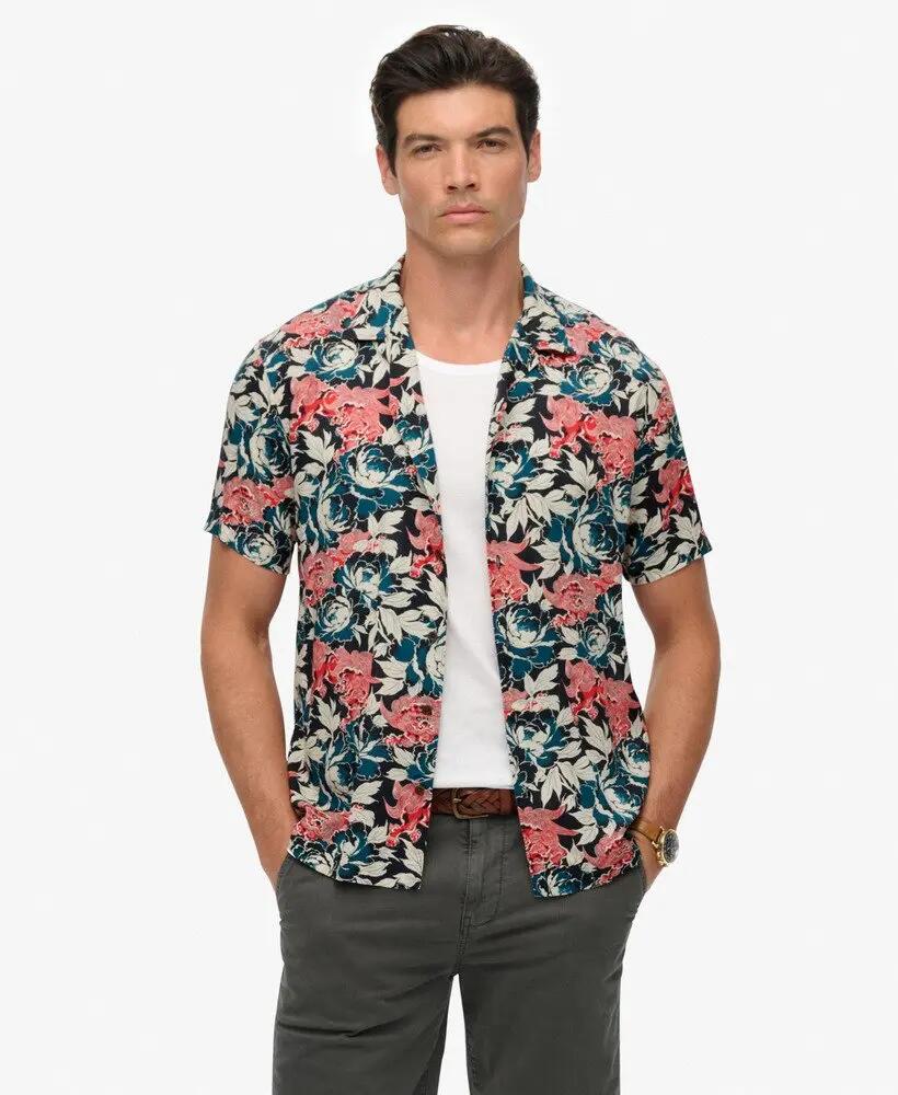 superdry The Merchant Store Hawaiian Shirt aus 100% Modal mit Allover-Print 2/7