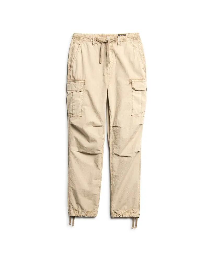 superdry Spodnie Low Rise Para Cargo damskie — 100% bawełna, Stonewash Taupe 6/6