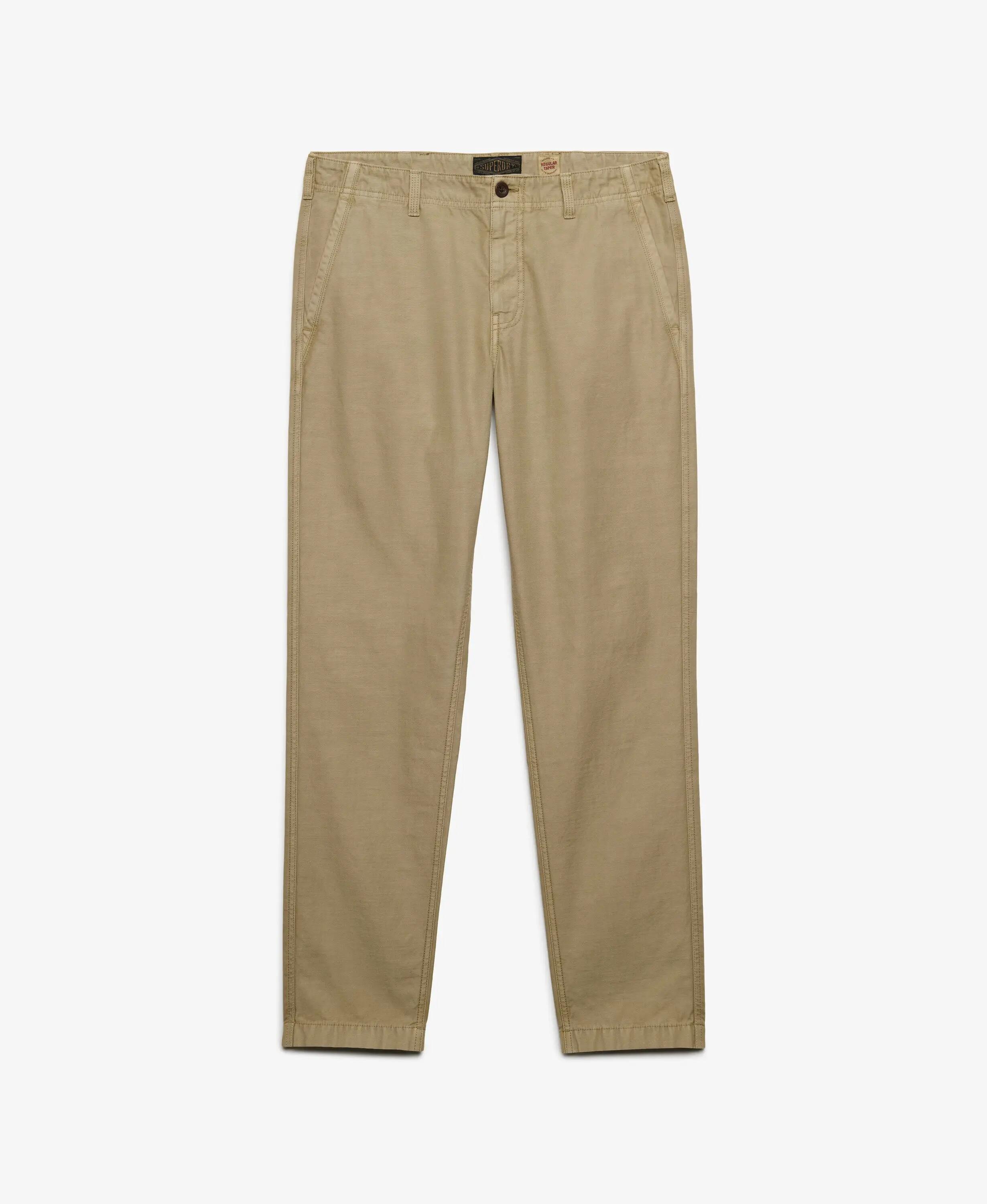 superdry Calças chino tapered lavadas em 100% algodão 6/6