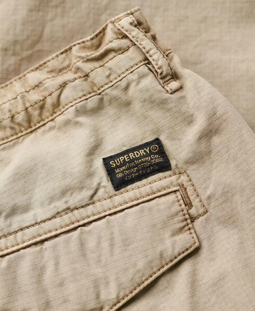 superdry Spodnie Low Rise Para Cargo damskie — 100% bawełna, Stonewash Taupe 5/6