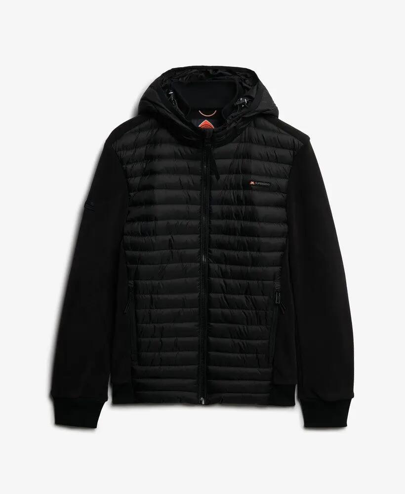 superdry Veste Hooded Storm Fleece Hybrid - Noir, Slim fit, Matières recyclées 6/6