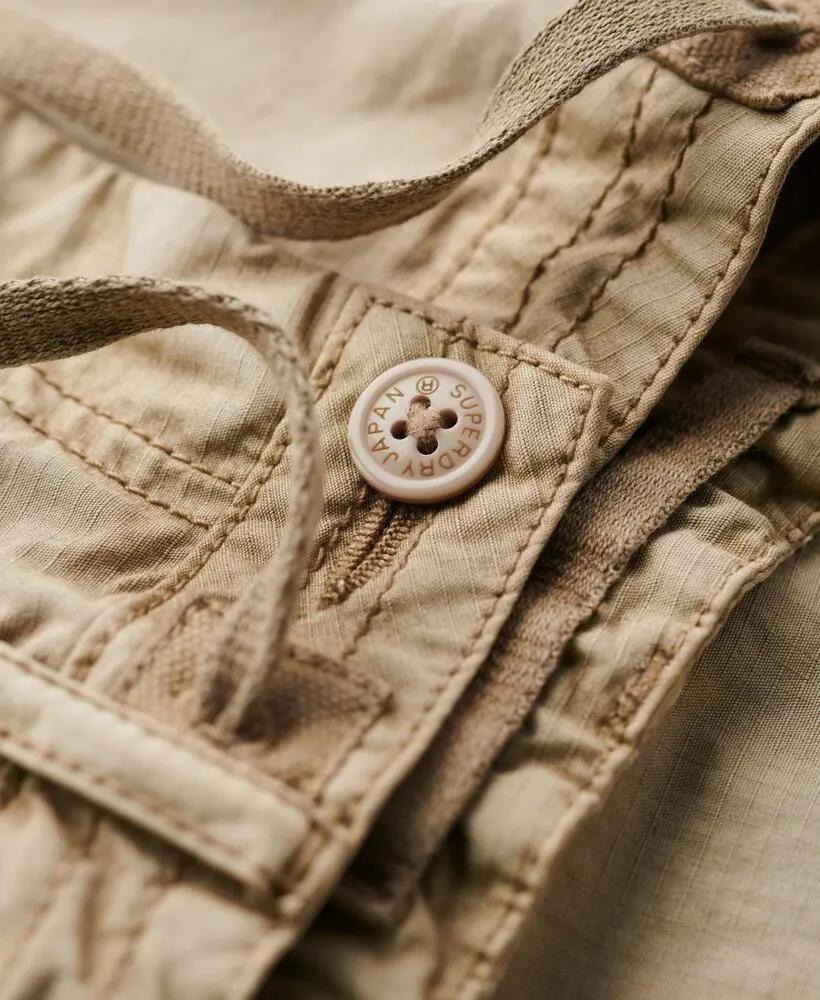 superdry Spodnie Low Rise Para Cargo damskie — 100% bawełna, Stonewash Taupe 4/6
