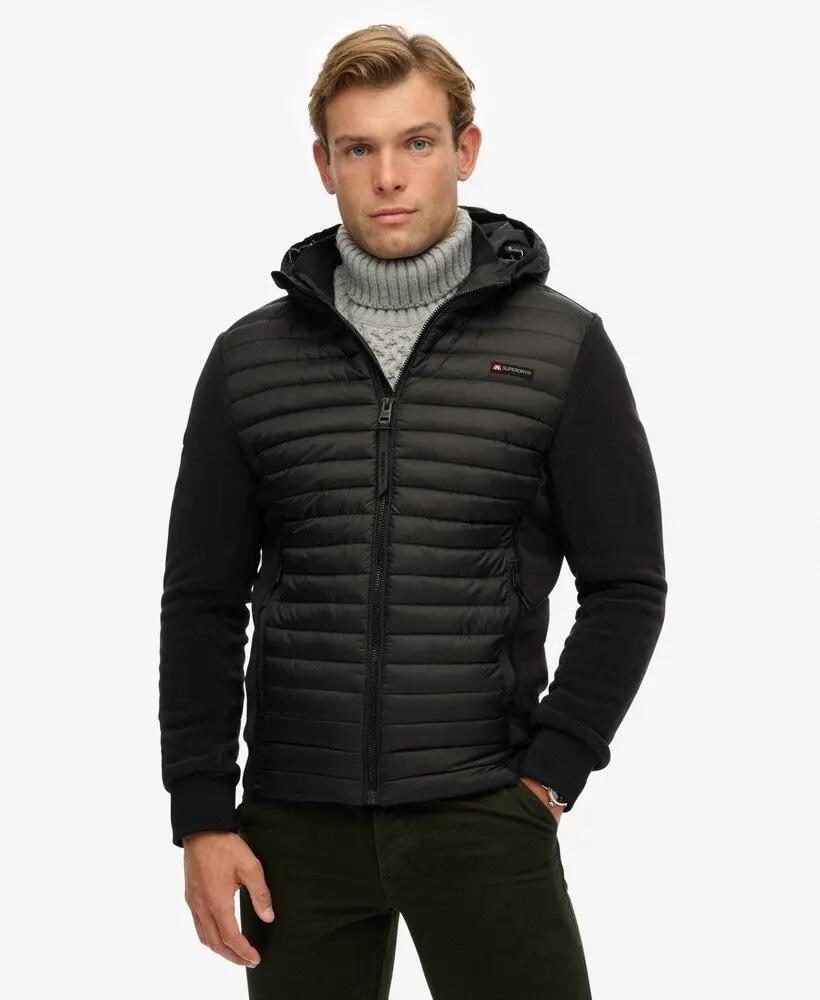 superdry Veste Hooded Storm Fleece Hybrid - Noir, Slim fit, Matières recyclées 5/6