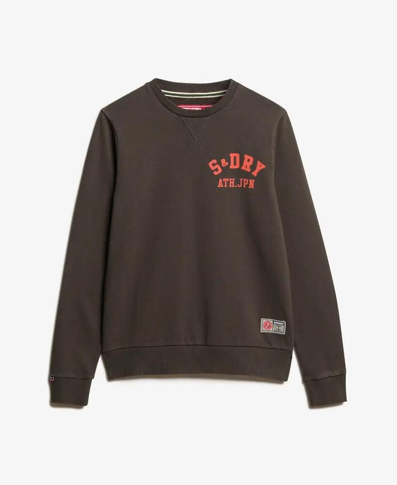 superdry Athletic Sweatshirt met print van katoen – BISON BLACK 6/6
