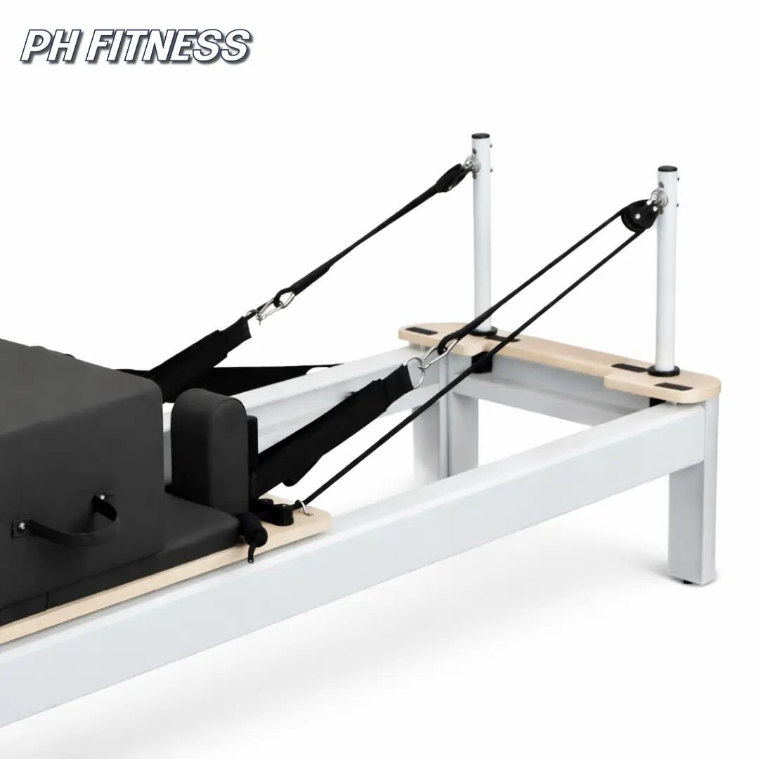 Reformer Pilates en aluminium avec box et 6 ressorts - blanc 9/9