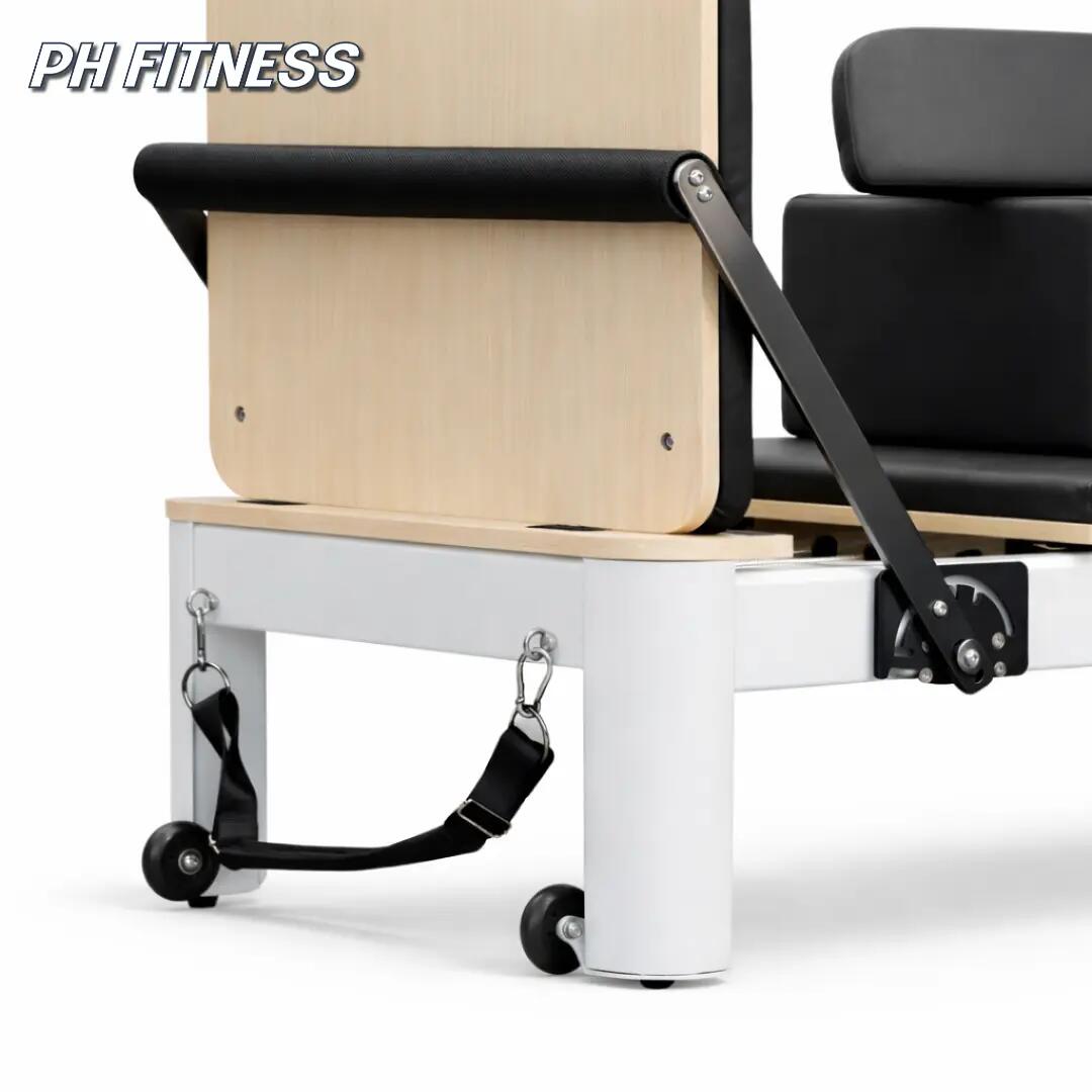 Reformer Pilates en aluminium avec box et 6 ressorts - blanc 8/9