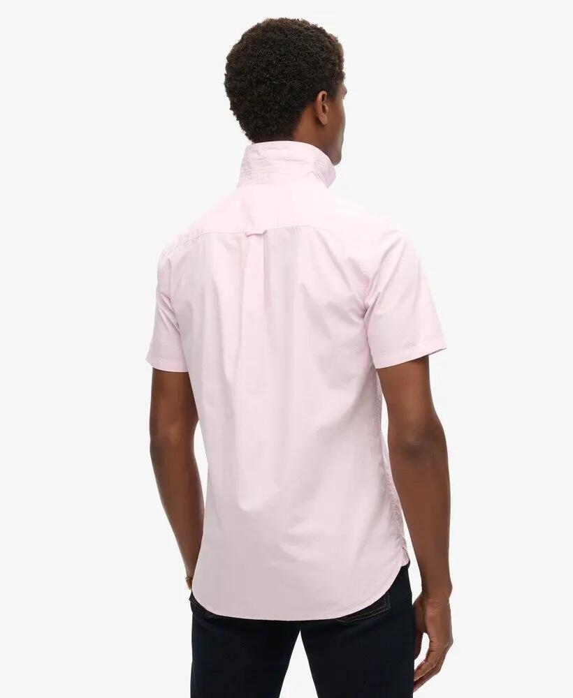 superdry Premium Uni Oxford S/s Shirt - 100% cotone - CITY PINK 4/4