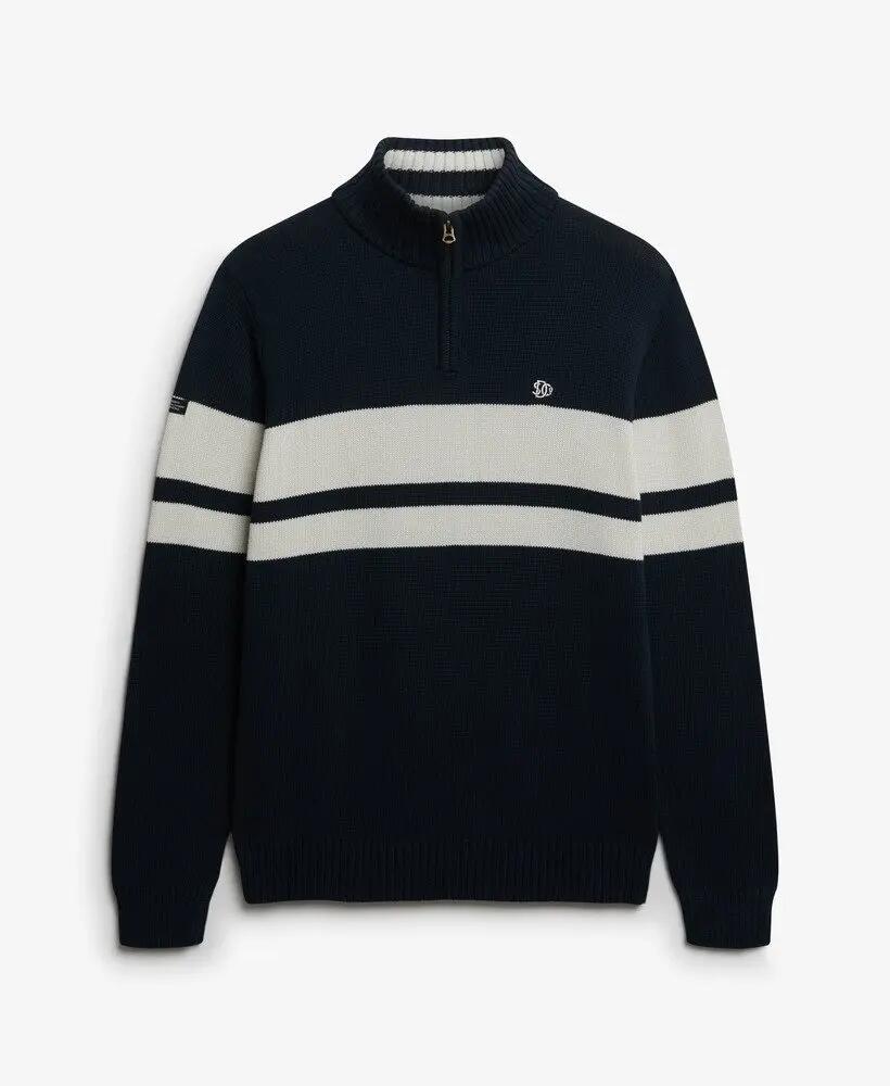 superdry Katoenen gestreepte half‑zip trui van biologisch katoen 6/6