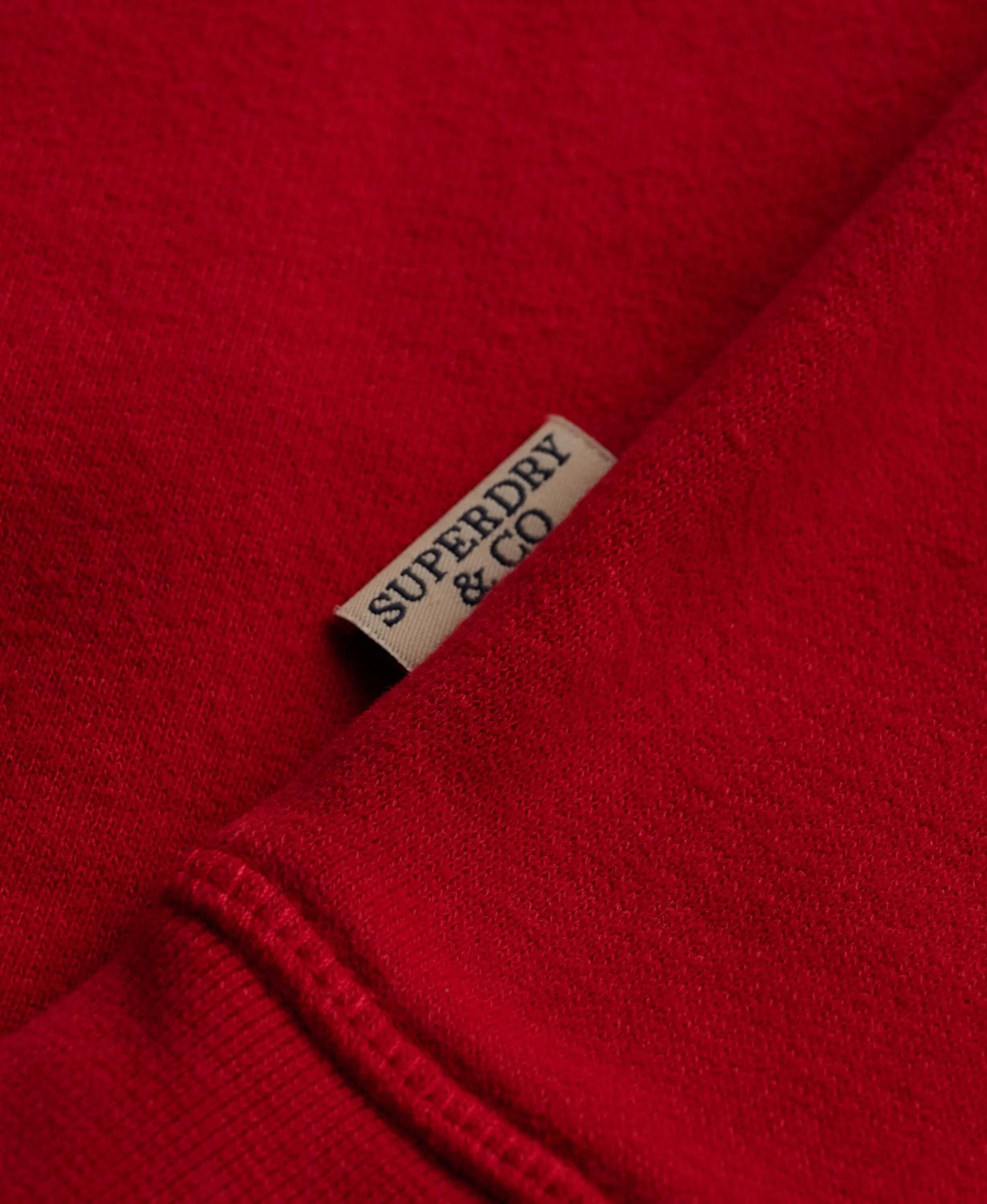 superdry Felpa Half Zip Essential Serif Logo – Base Red 6/6