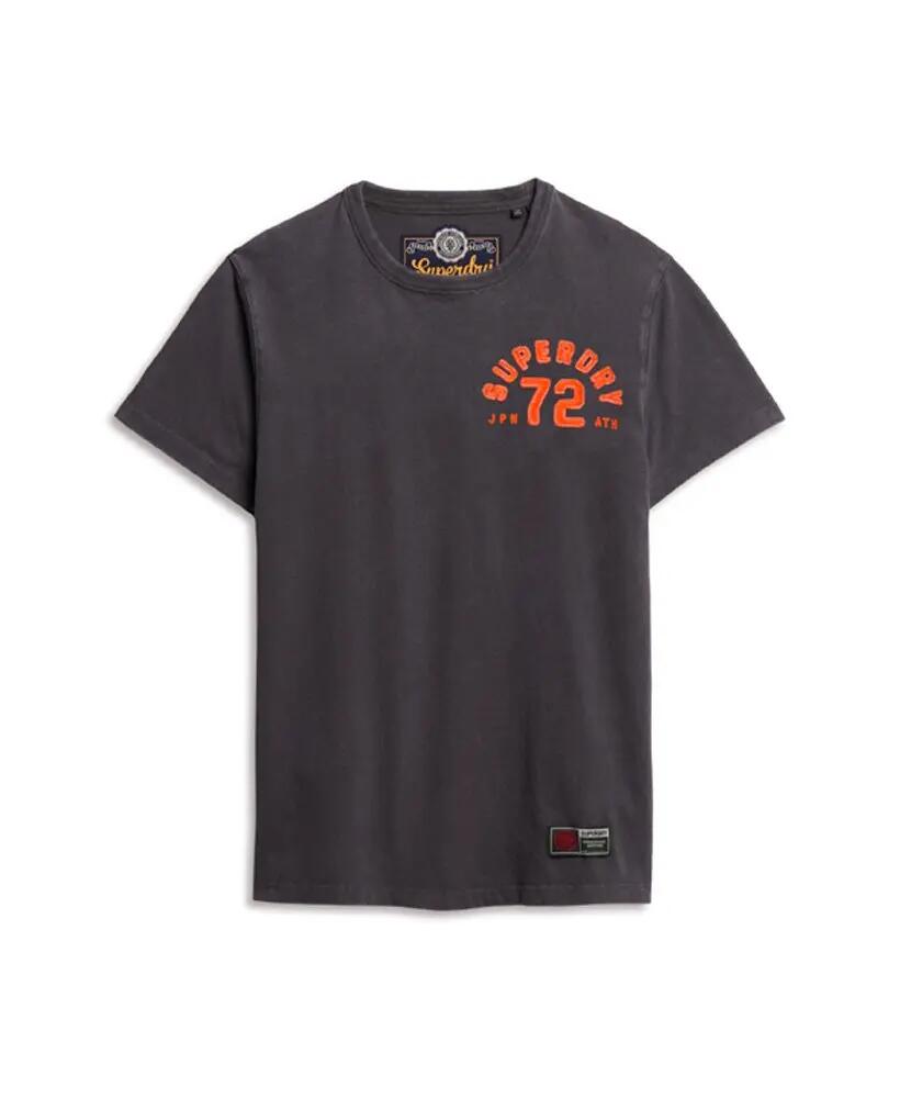 superdry T-shirt Vintage Athletic manga curta 100% algodão - Graphite Black 7/7