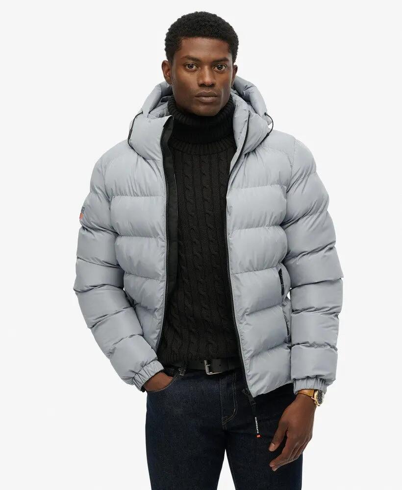 superdry Cazadora acolchada deportiva con capucha en poliéster reciclado 2/7