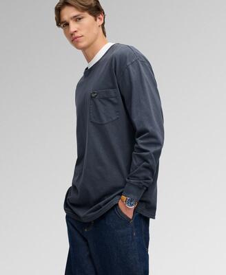 Superdry long sleeve pocket t‑shirt – 100% biologisch katoen, oversize