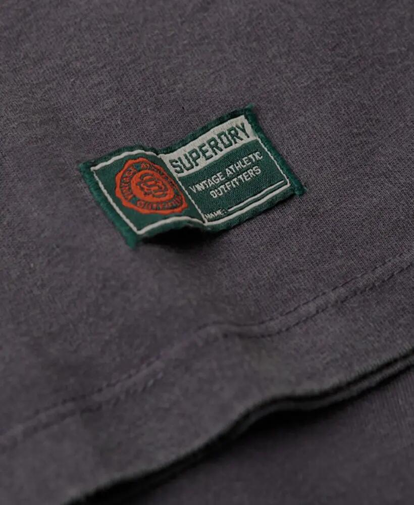 superdry T-shirt Vintage Athletic manga curta 100% algodão - Graphite Black 6/7