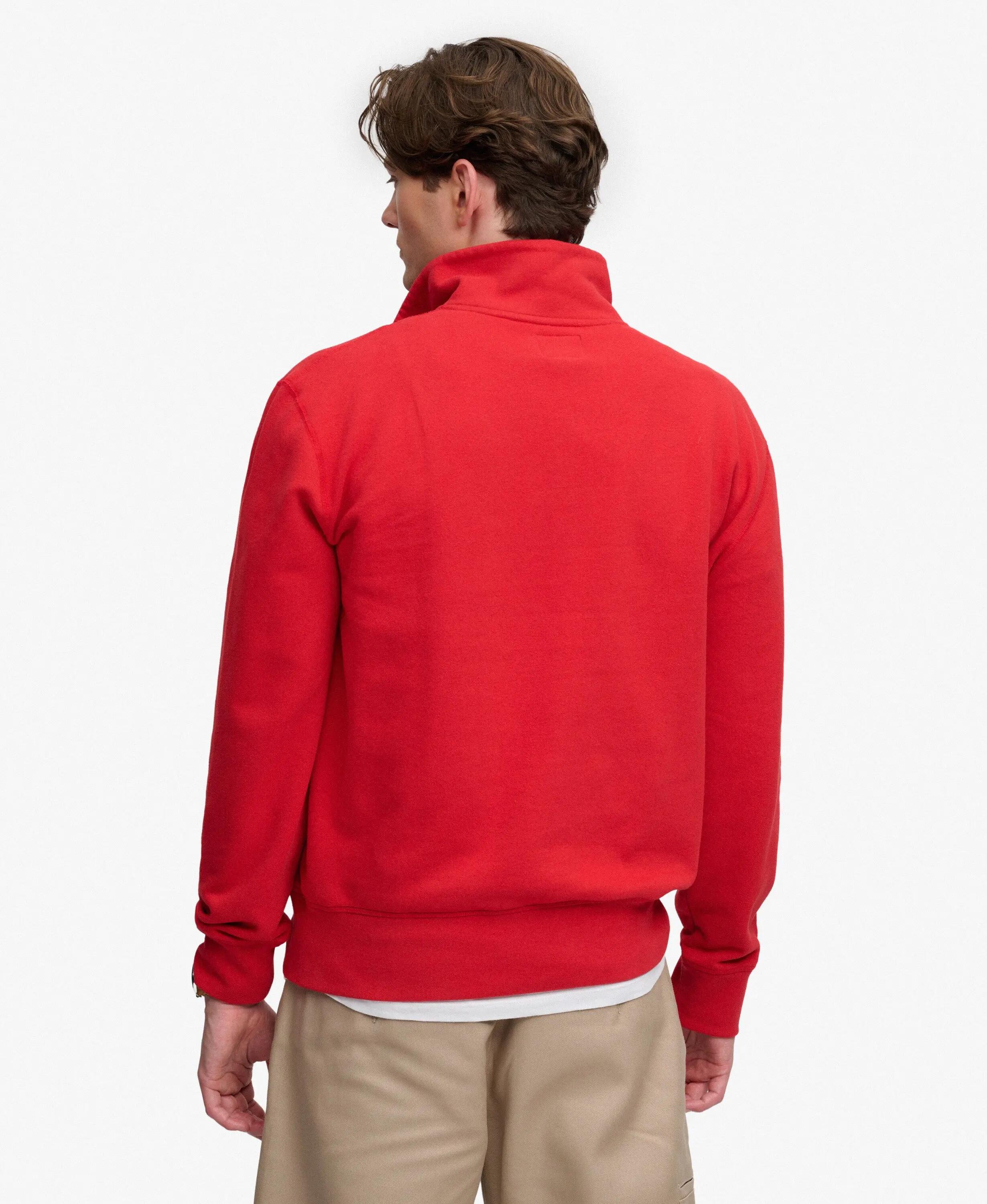 superdry Felpa Half Zip Essential Serif Logo – Base Red 5/6