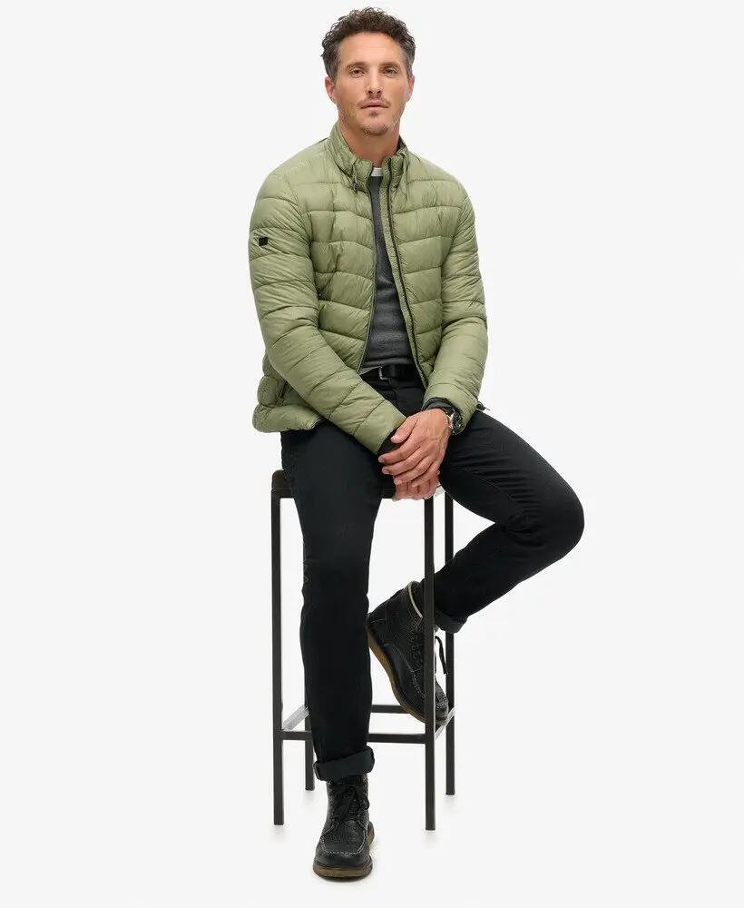 superdry Chaqueta acolchada ligera Oil Green 2/7