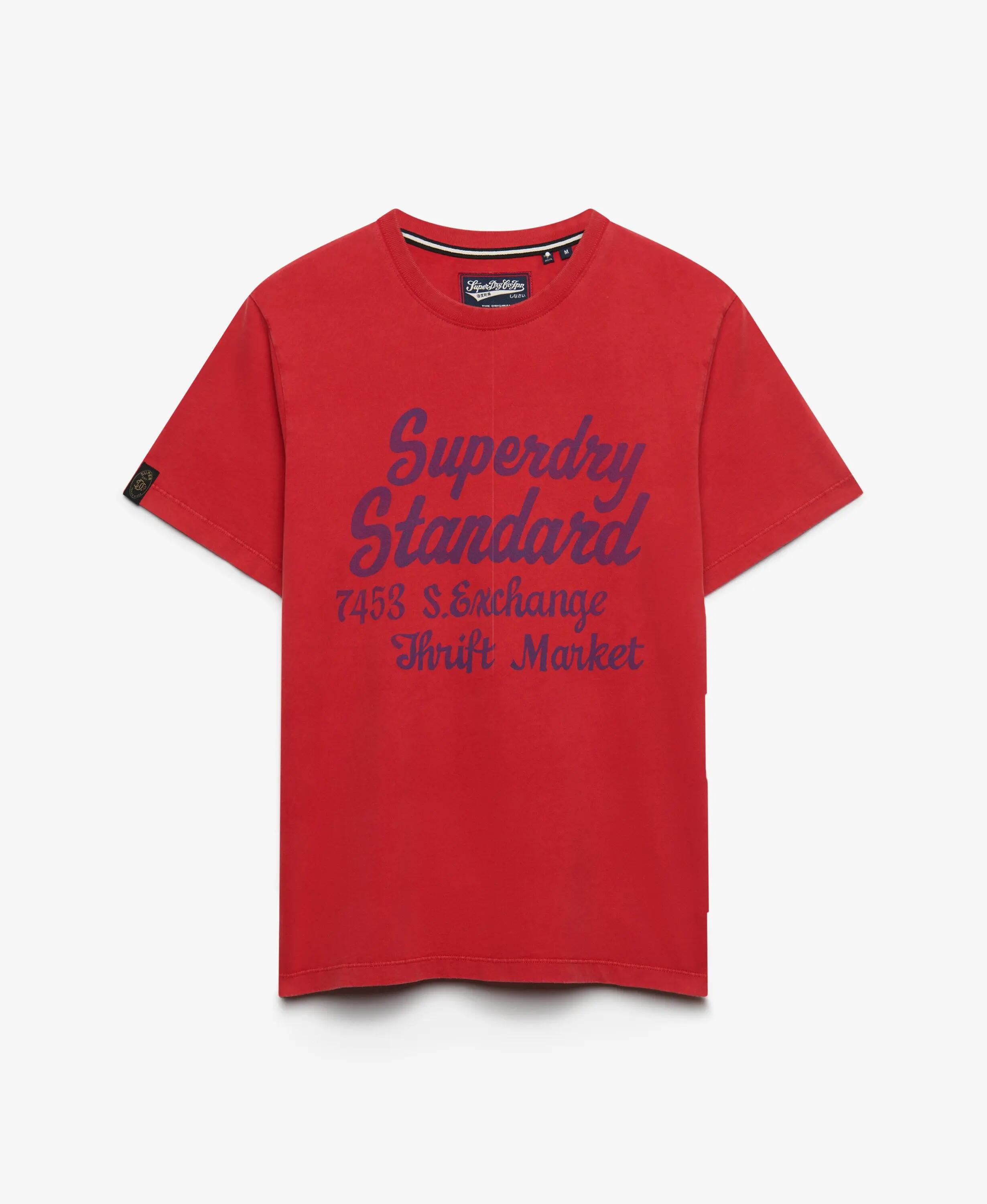 superdry T-shirt Vintage Script en coton — look rétro craquelé 7/7