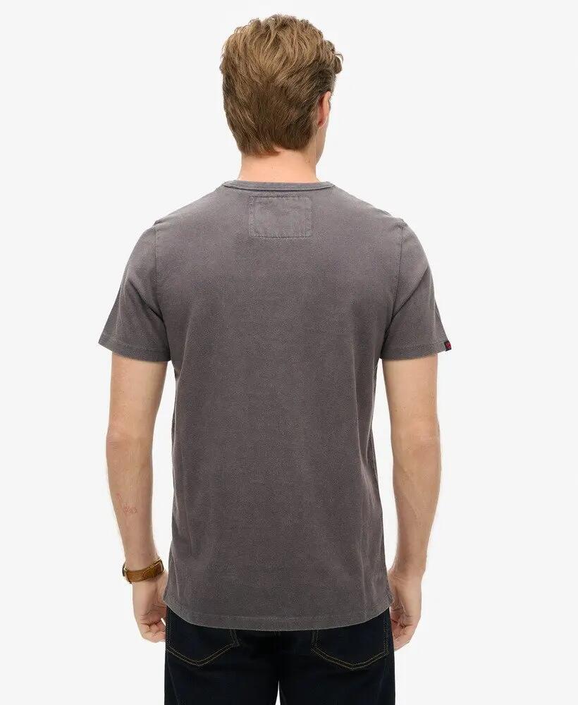 superdry T-shirt Vintage Athletic manga curta 100% algodão - Graphite Black 4/7