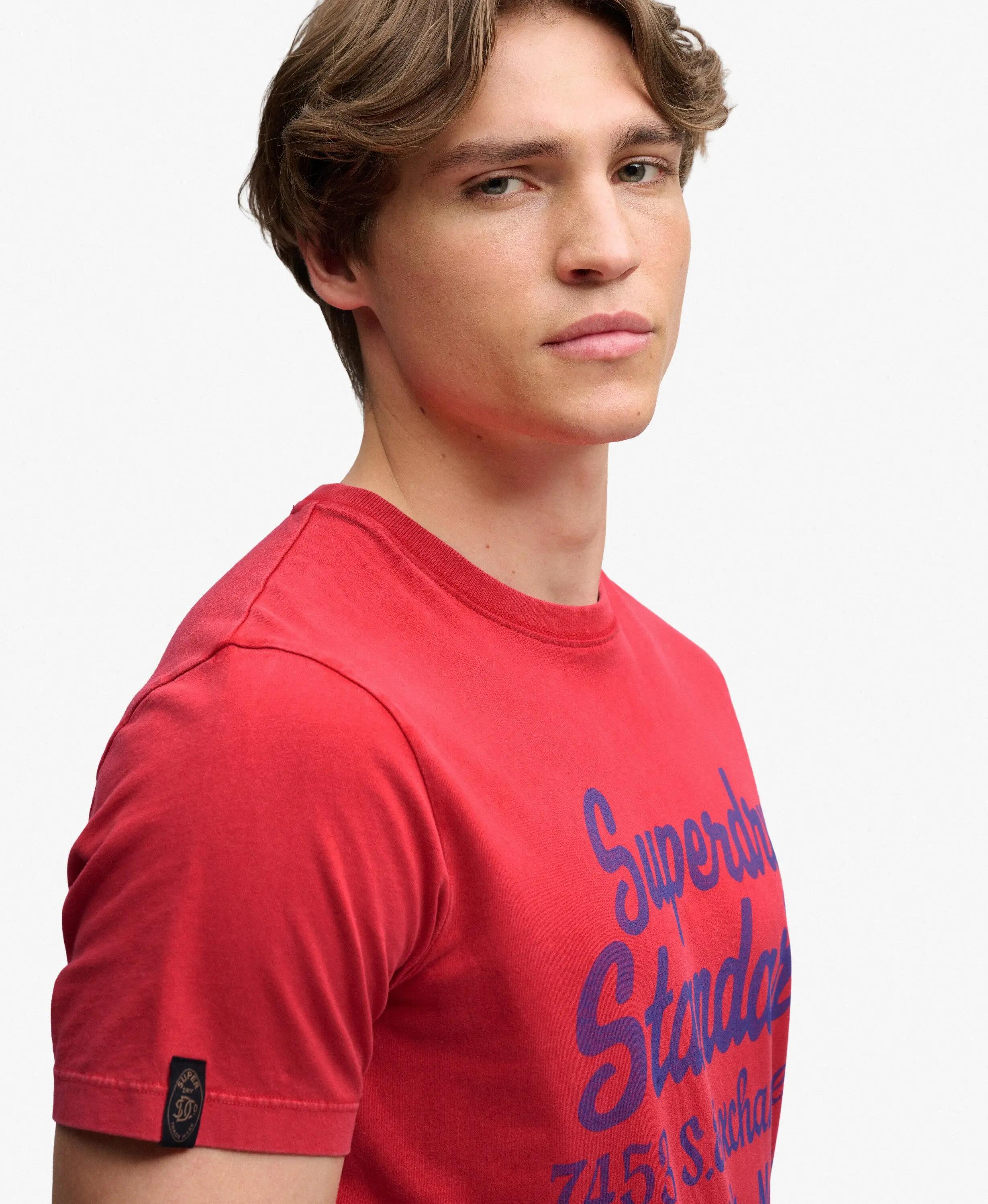 superdry T-shirt Vintage Script en coton — look rétro craquelé 4/7