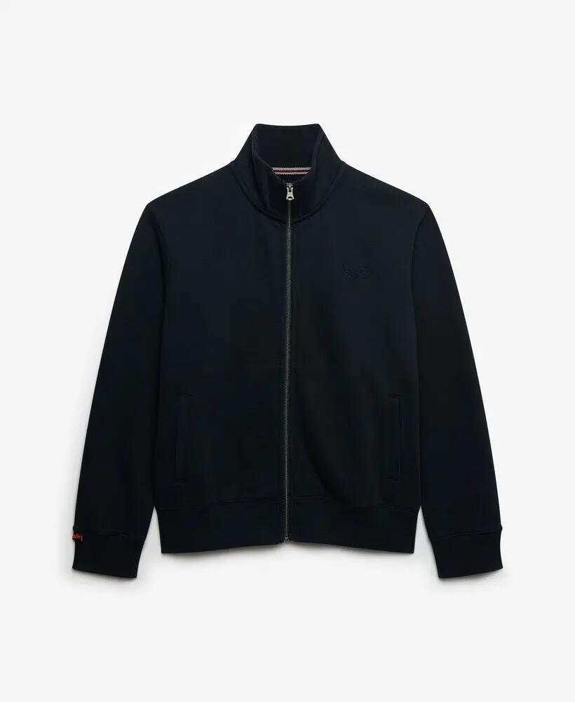 superdry Essential Logo Track Top – felpa loose in cotone e poliestere riciclato 6/6