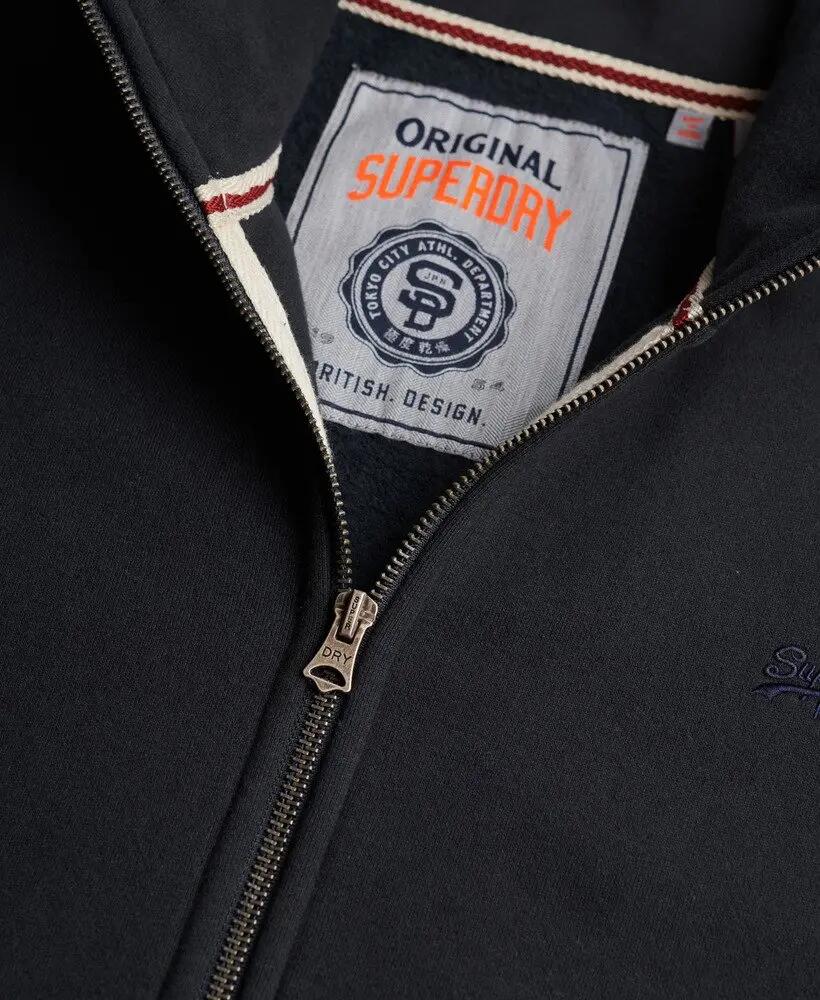 superdry Essential Logo Track Top – felpa loose in cotone e poliestere riciclato 5/6