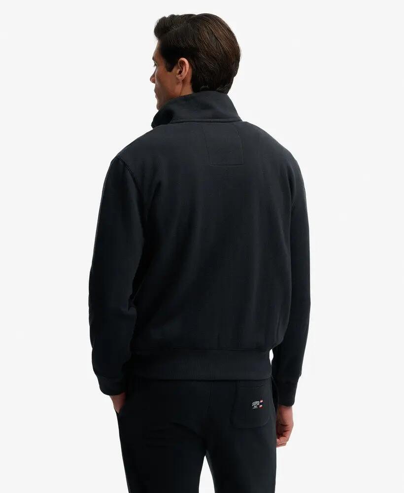 superdry Essential Logo Track Top – felpa loose in cotone e poliestere riciclato 4/6