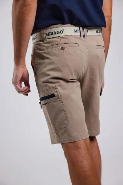 sebago Cargo Crew Shorts aus gewaschenem Baumwollstoff - mit Logogürtel 6/6