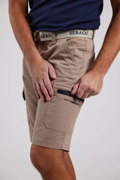sebago Cargo Crew Shorts aus gewaschenem Baumwollstoff - mit Logogürtel 5/6