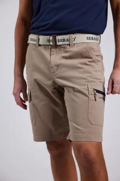 sebago Cargo Crew Shorts aus gewaschenem Baumwollstoff - mit Logogürtel 4/6