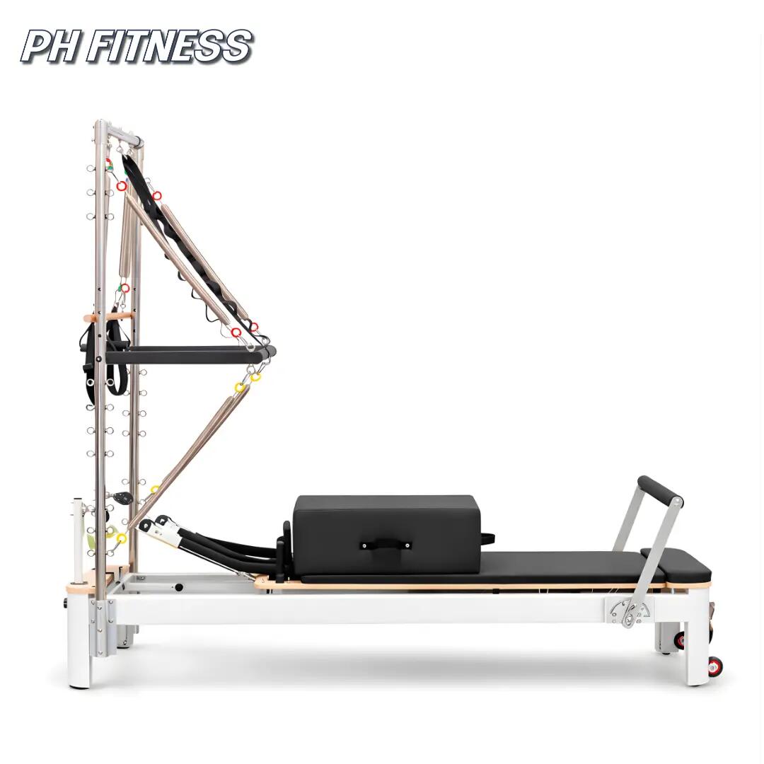 Reformer Pilates alluminio con mezza torre trapezio | PH Fitness 4/9