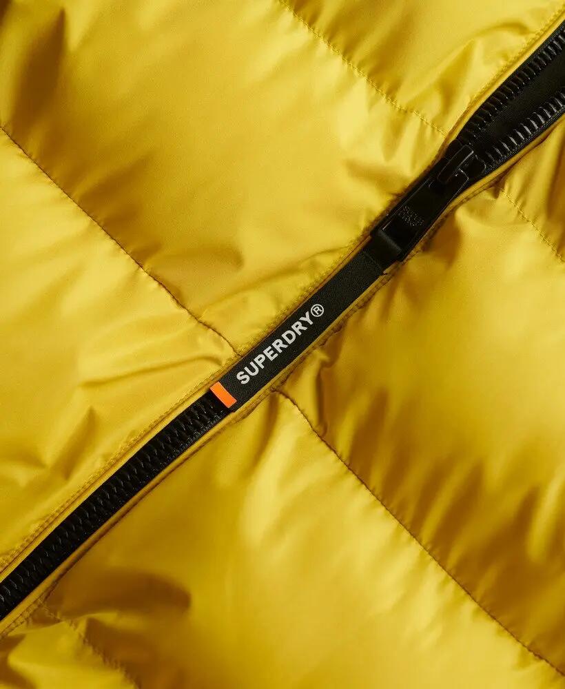 superdry Casaco acolchoado com capuz - Repelente de água Wax Yellow 7/7