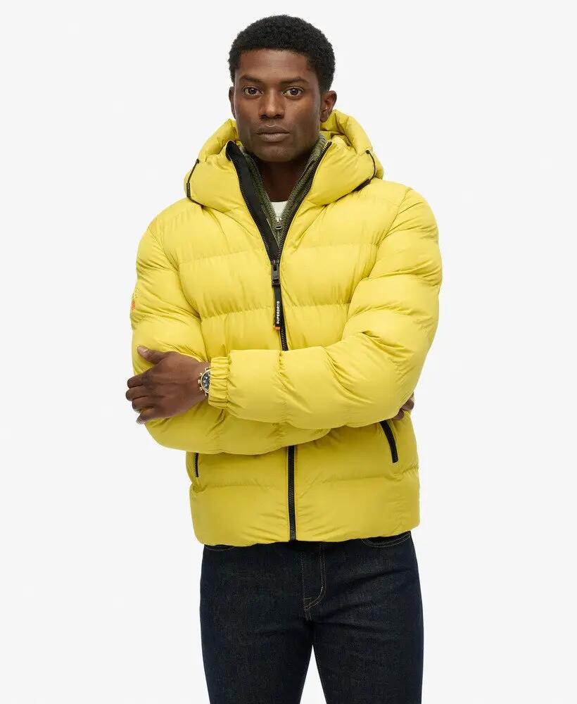 superdry Casaco acolchoado com capuz - Repelente de água Wax Yellow 6/7