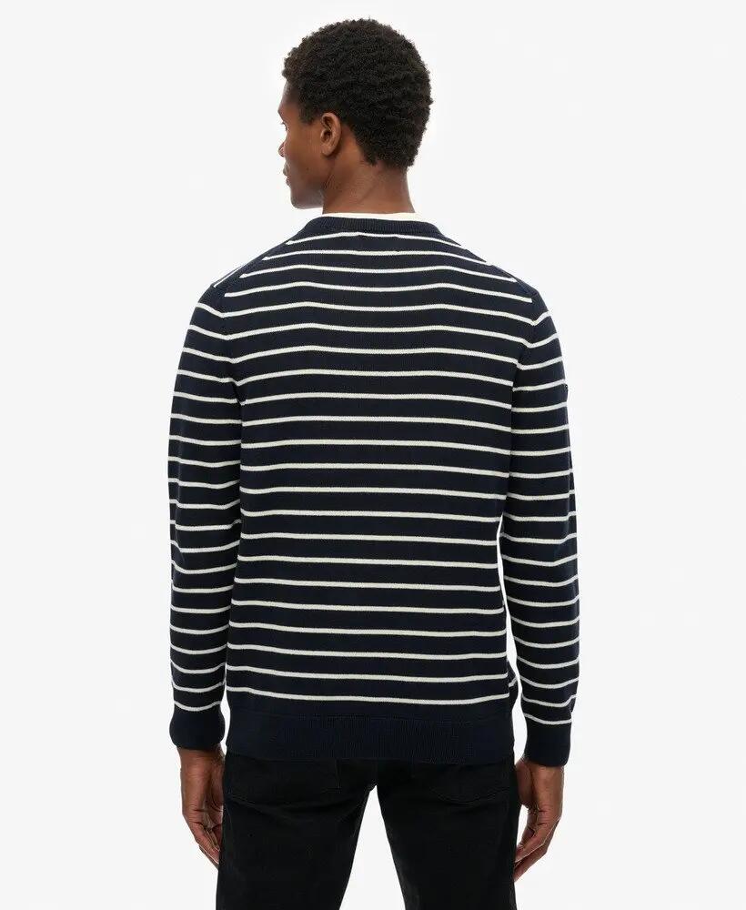 superdry Pull The Merchant Store - Breton en coton bio, coupe relaxed 5/5