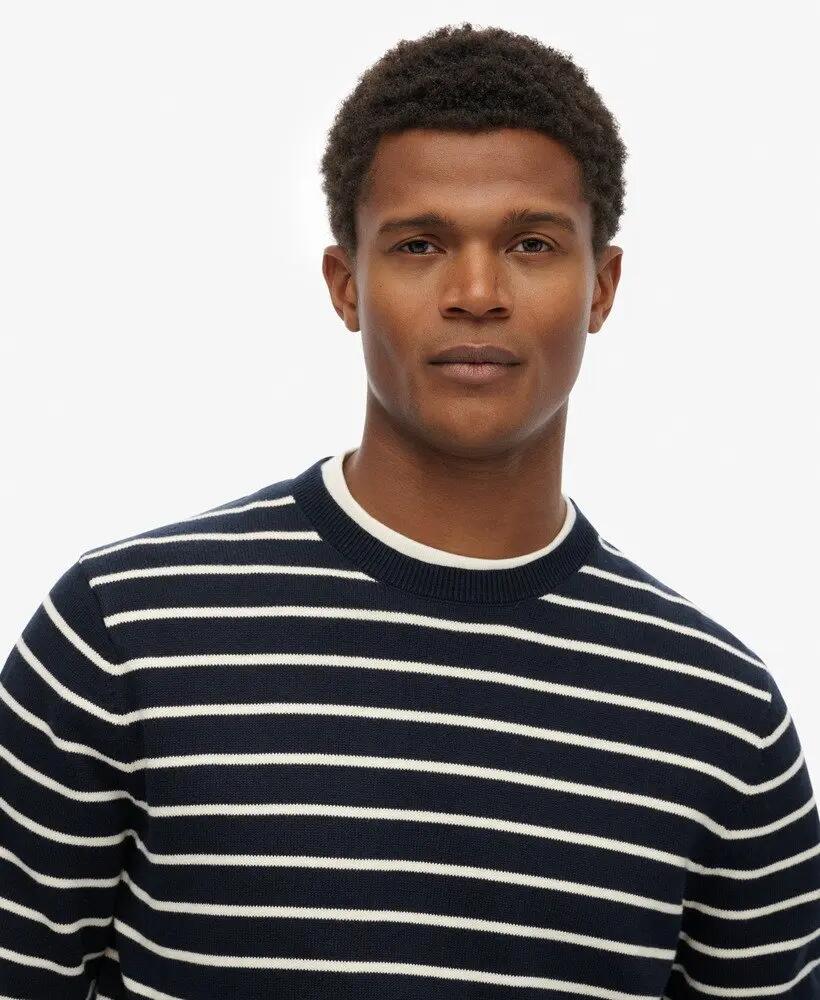 superdry Pull The Merchant Store - Breton en coton bio, coupe relaxed 4/5
