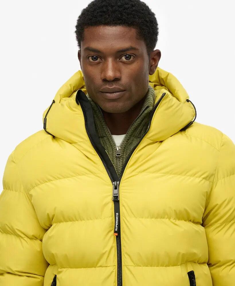 superdry Casaco acolchoado com capuz - Repelente de água Wax Yellow 4/7