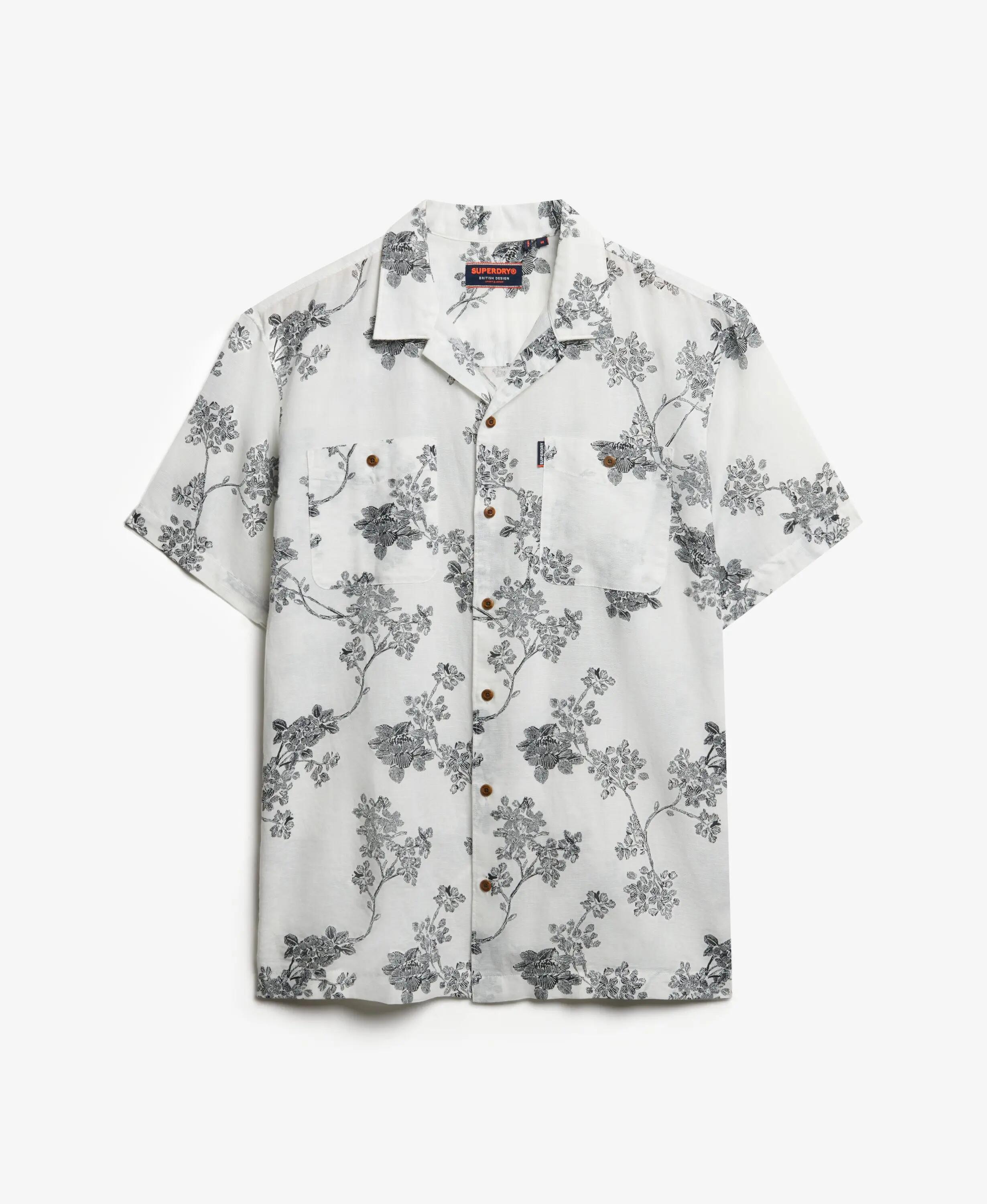 superdry Short Sleeve Beach Shirt linho e algodão – corte relaxed 7/7