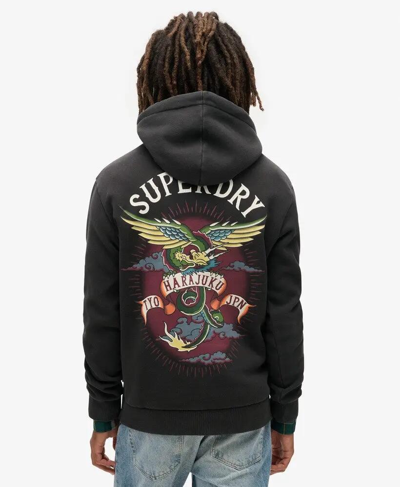superdry Tattoo Graphic Hoodie van biologisch katoen en gerecycled polyester 2/5