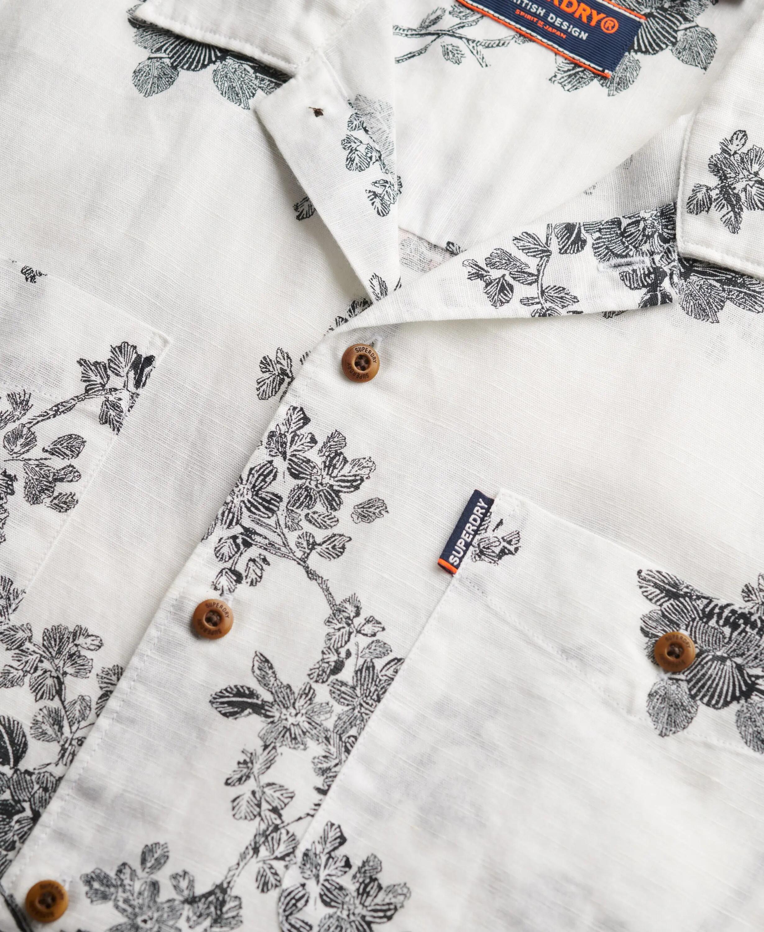 superdry Short Sleeve Beach Shirt linho e algodão – corte relaxed 6/7